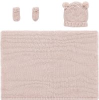 Navaris Geschenkset Babydecke mit Mütze und Handschuhen